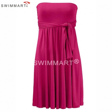 Multi - wears Removable Padding Women's Beach Convertible Dress 