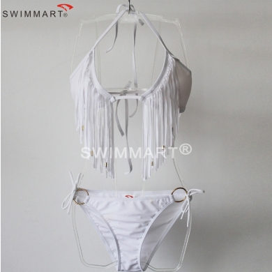 Beads Fringe Top Ringed Bottom Women Tassels Bikini