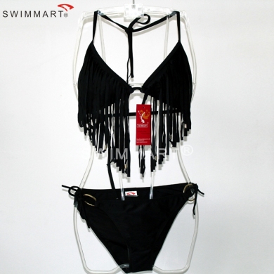 Beads Fringe Top Ringed Bottom Women Tassels Bikini
