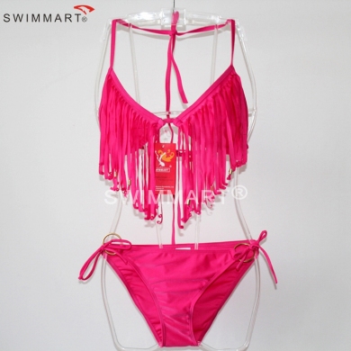 Beads Fringe Top Ringed Bottom Women Tassels Bikini