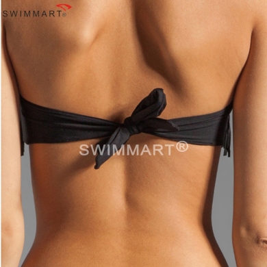 Flounced Bandeau Top Removable neck Halter Bottom Closured Women Sexy Bikinis