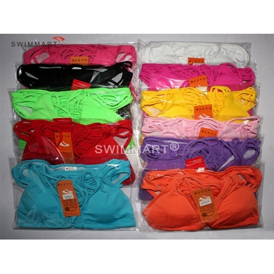 Long Halters Fully lined Removable Push up Padding Women Bikini swimwear 