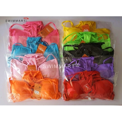 Ringed center Removable padding Strappy Bandage monokini Swimwear Women