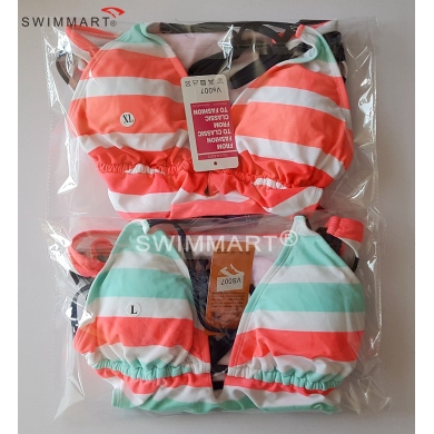 Nylon Lycra Composition Excellent Quality Sexy Women Strappy Bandage Push up Striped One Piece swimwear