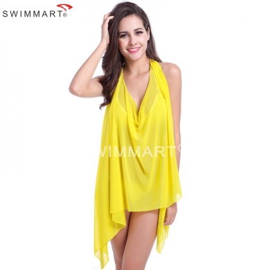 10 in 1 Multi - wears Women's Transparent Stretch Mesh magic Beach dress Cover ups 