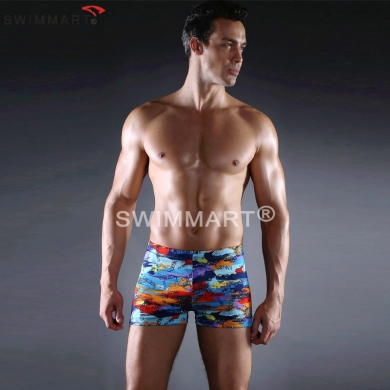 Hot Sales Cool Print Elastic Band adjustable ties man Swimming suits Large Male Plus size XXXL