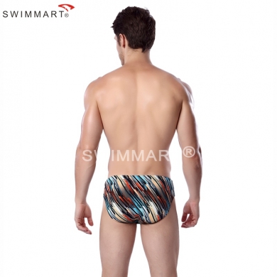 Classic Triangular Pattern Vintage Striped Sexy mens Swimming Briefs Plus size 3XL