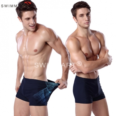 Dot imprint Elastic Band adjustable ties High Quality Lycra men Swim trunks
