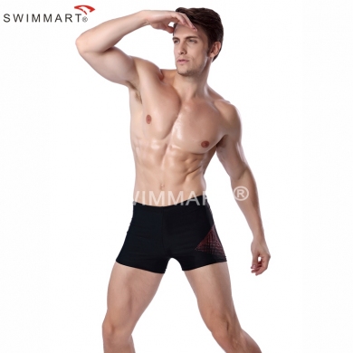 Dot imprint Elastic Band adjustable ties High Quality Lycra men Swim trunks