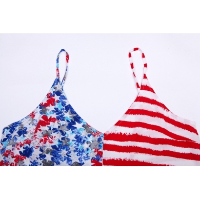 Very Popular USA Flag Print Women's Wild Sexy 100% Viscose dress Beach Cover Up