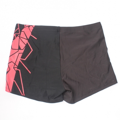 Left Black Right Dark Grey Geometric Imprint Men Swim Trunk Fully lined High Quality Swimming shorts