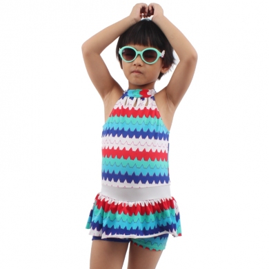 8-12T Children Swimwear Daughter Beachwear Cute Girl Bathing Suits Toddler Teenage One Piece Swimsuit Kids Swim Wear