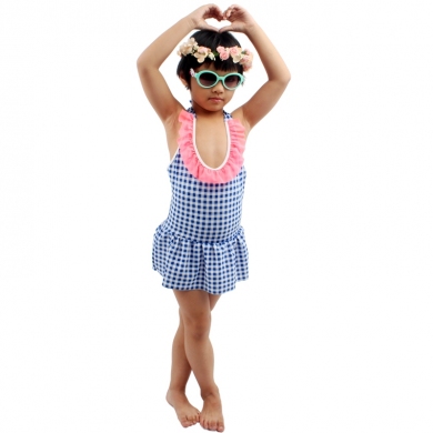 6-10T Children Swimwear mini Flounce Cute Girl Beachwear Toddler Infant Bathing Suits Kids Swimsuit Drop Shipping