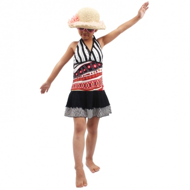 Teenage Girls Swimwear Wrap Kids Beachwear Cute Daughter Bathing Suits Children Swimsuit One Piece Dropshipping
