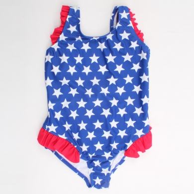 Toddler 1-4T mini Ruffles Swimsuit One Piece Bathing Suits Kids Girls Swimwear Infant Beachwear