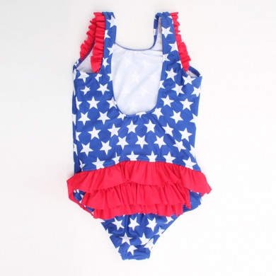 Toddler 1-4T mini Ruffles Swimsuit One Piece Bathing Suits Kids Girls Swimwear Infant Beachwear