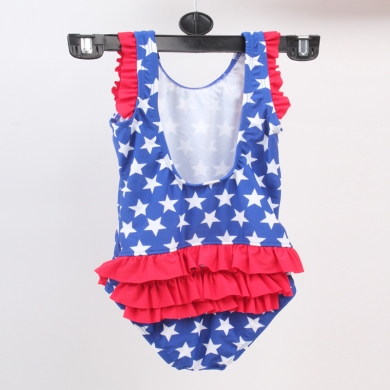 Toddler 1-4T mini Ruffles Swimsuit One Piece Bathing Suits Kids Girls Swimwear Infant Beachwear