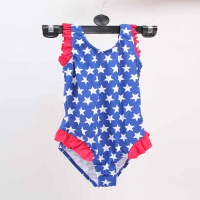 Toddler 1-4T mini Ruffles Swimsuit One Piece Bathing Suits Kids Girls Swimwear Infant Beachwear