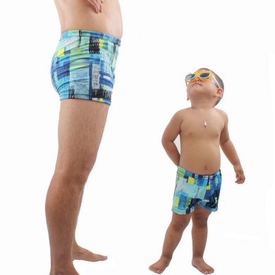 SWIMMART 2023 Summer Daddy Son Swimsuit Family Swimming Shorts Swimwear Parent Child Swim Trunk Bathing Suits