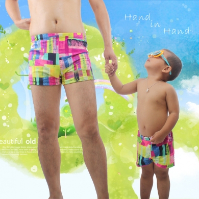 SWIMMART Hot Sale Daddy and Son Swimsuit Family Clothing Set Swim Trunk Parent Child Swimwear Bathin...