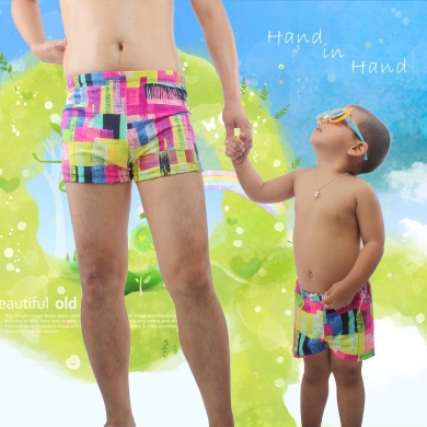 SWIMMART Hot Sale Daddy and Son Swimsuit Family Clothing Set Swim Trunk Parent Child Swimwear Bathing Suits