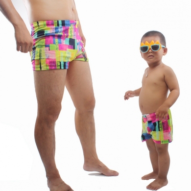 SWIMMART Hot Sale Daddy and Son Swimsuit Family Clothing Set Swim Trunk Parent Child Swimwear Bathing Suits