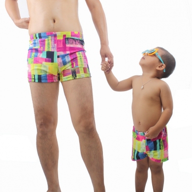 SWIMMART Hot Sale Daddy and Son Swimsuit Family Clothing Set Swim Trunk Parent Child Swimwear Bathing Suits