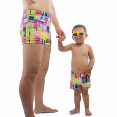 SWIMMART Hot Sale Daddy and Son Swimsuit Family Clothing Set Swim Trunk Parent Child Swimwear Bathing Suits