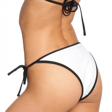 SWIMMART White Bikini Black Edge Swimsuit Female 2023 Strappy Bikini Set Bathing Suits Sexy Swimwear Women